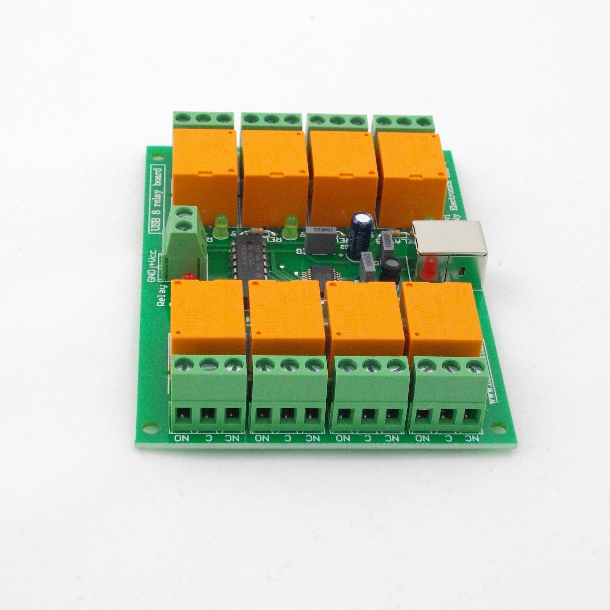 USBRELAISKARTE, 8 Relais (JQC3FC/T73) / relays 220V / USB relay